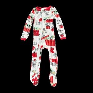 Star Wars Munki Munki Slumber 0-3 months Baby Yoda Grogu Bamboo Pajamas Zip Up